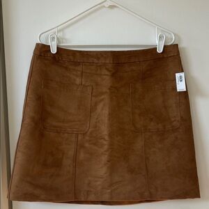 Faux Suede Mini Skirt